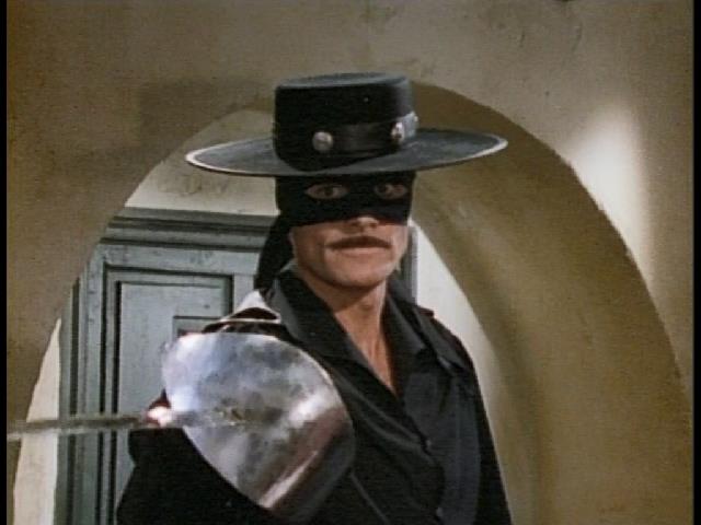 zorro pointing sword