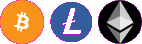 Bitcoin, Litecoin i Ethereum
